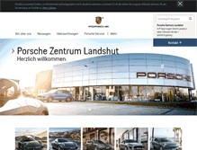 Tablet Screenshot of porsche-landshut.de